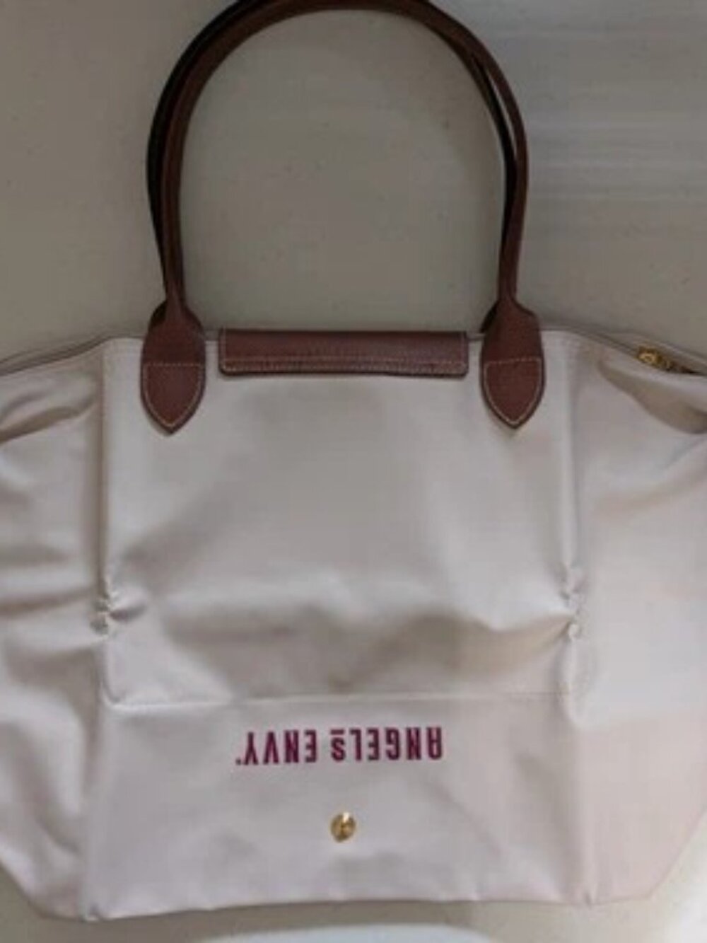 LONGCHAMP PARIS LE PLIAGE WOMENS SHOULDER L TOTE BAG ANGEL'S ENVY PAPER CANVAS - Picture 4 of 6